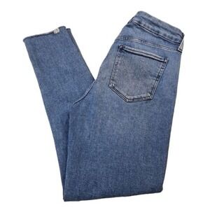 JOE'S Women's High Rise Curvy Skinny Crop ALLURE Distressed Blue Jeans Size‎ 27